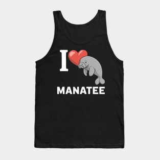 I Love Manatee Tank Top